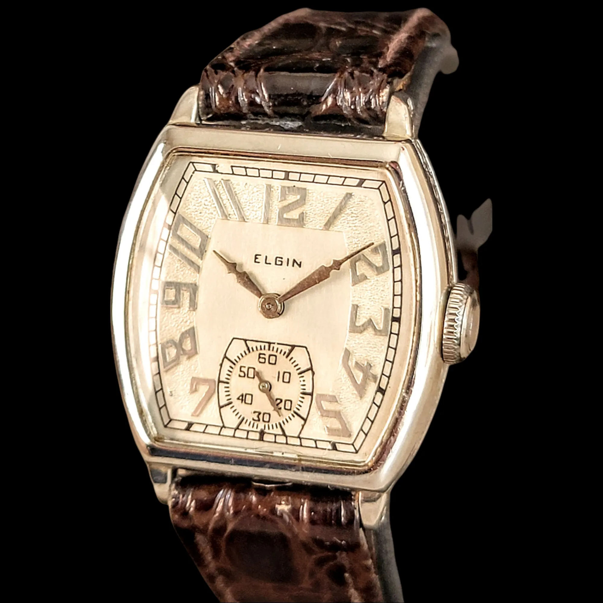 1930 ELGIN 14K White Gold Watch 15 Jewels Grade 428