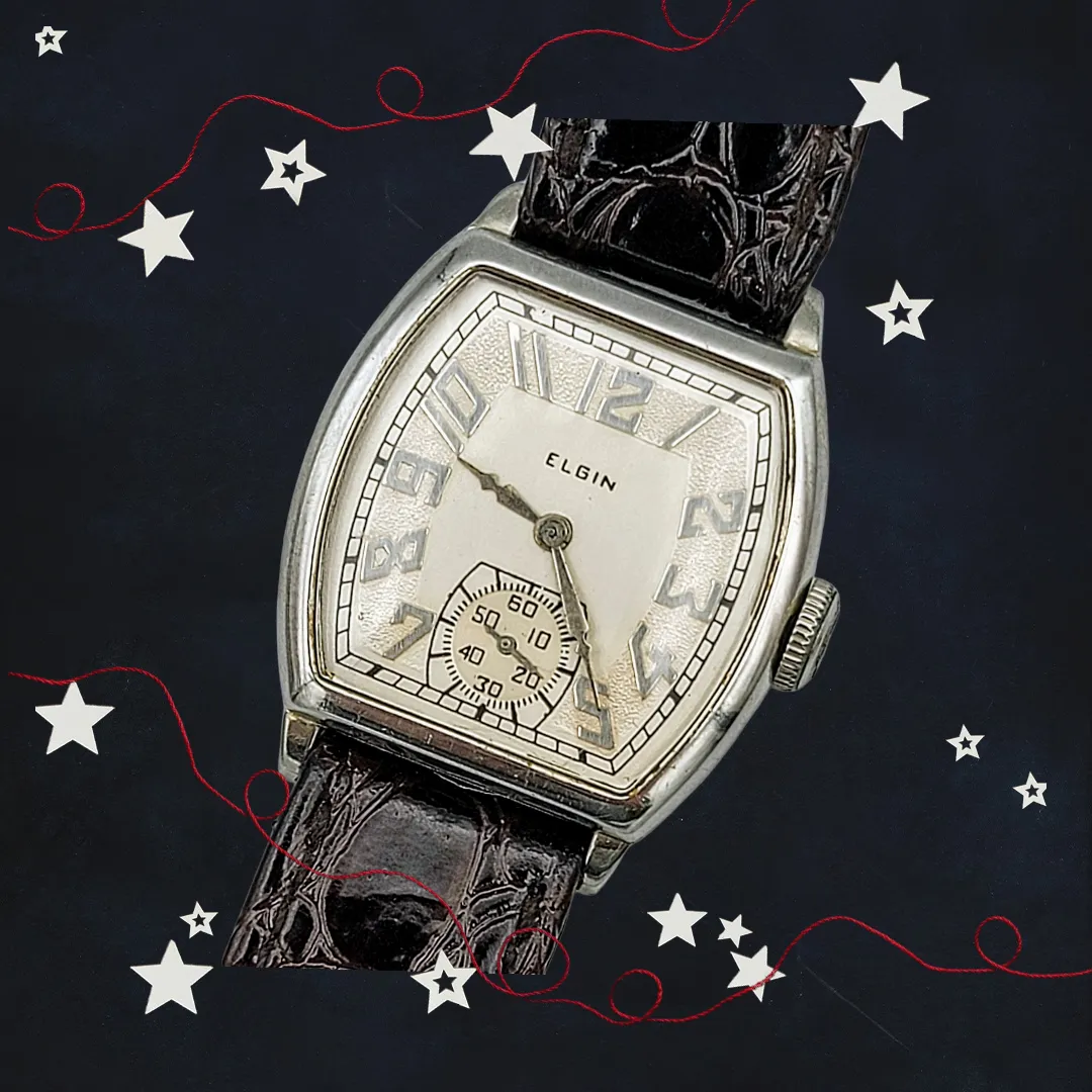 1930 ELGIN 14K White Gold Watch 15 Jewels Grade 428