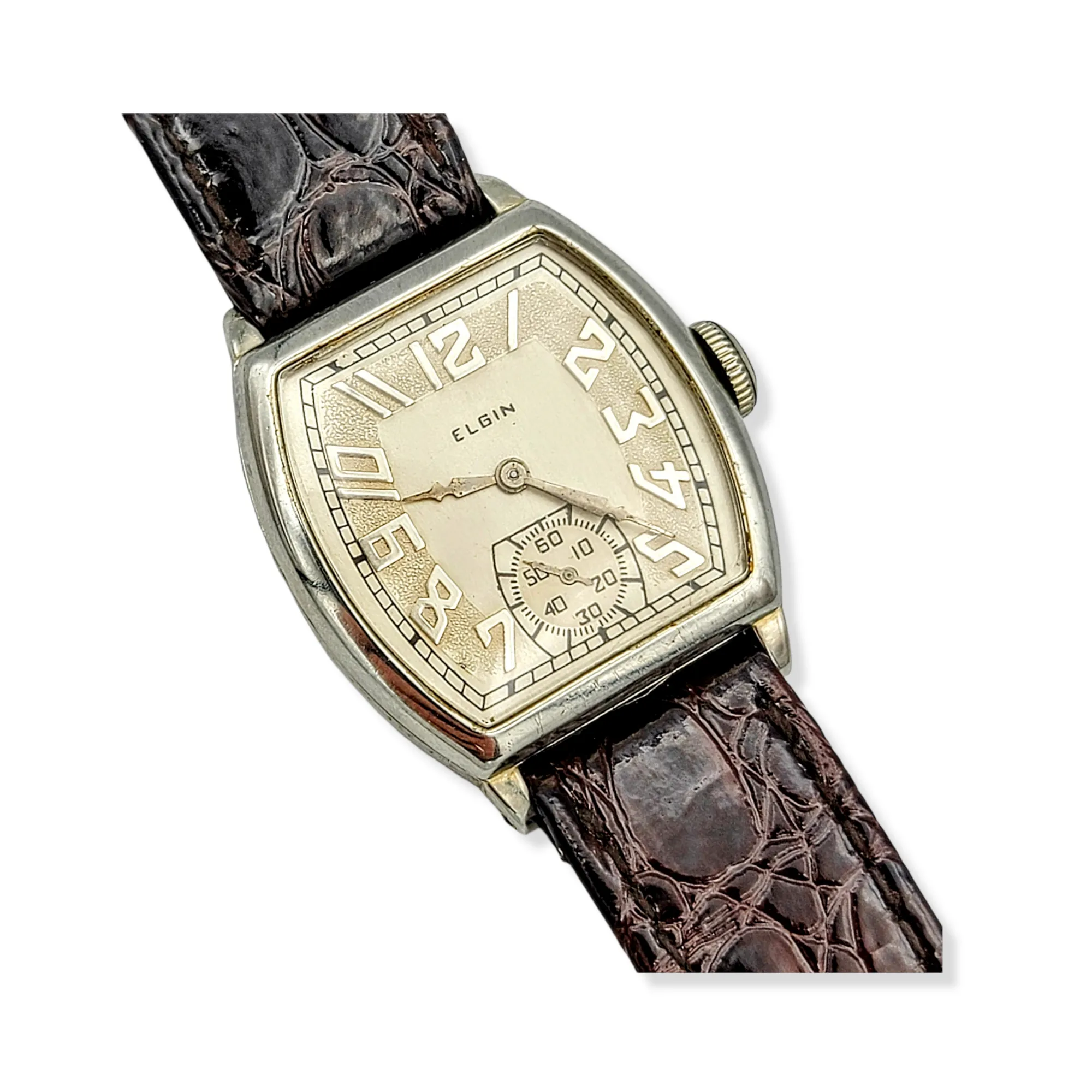 1930 ELGIN 14K White Gold Watch 15 Jewels Grade 428