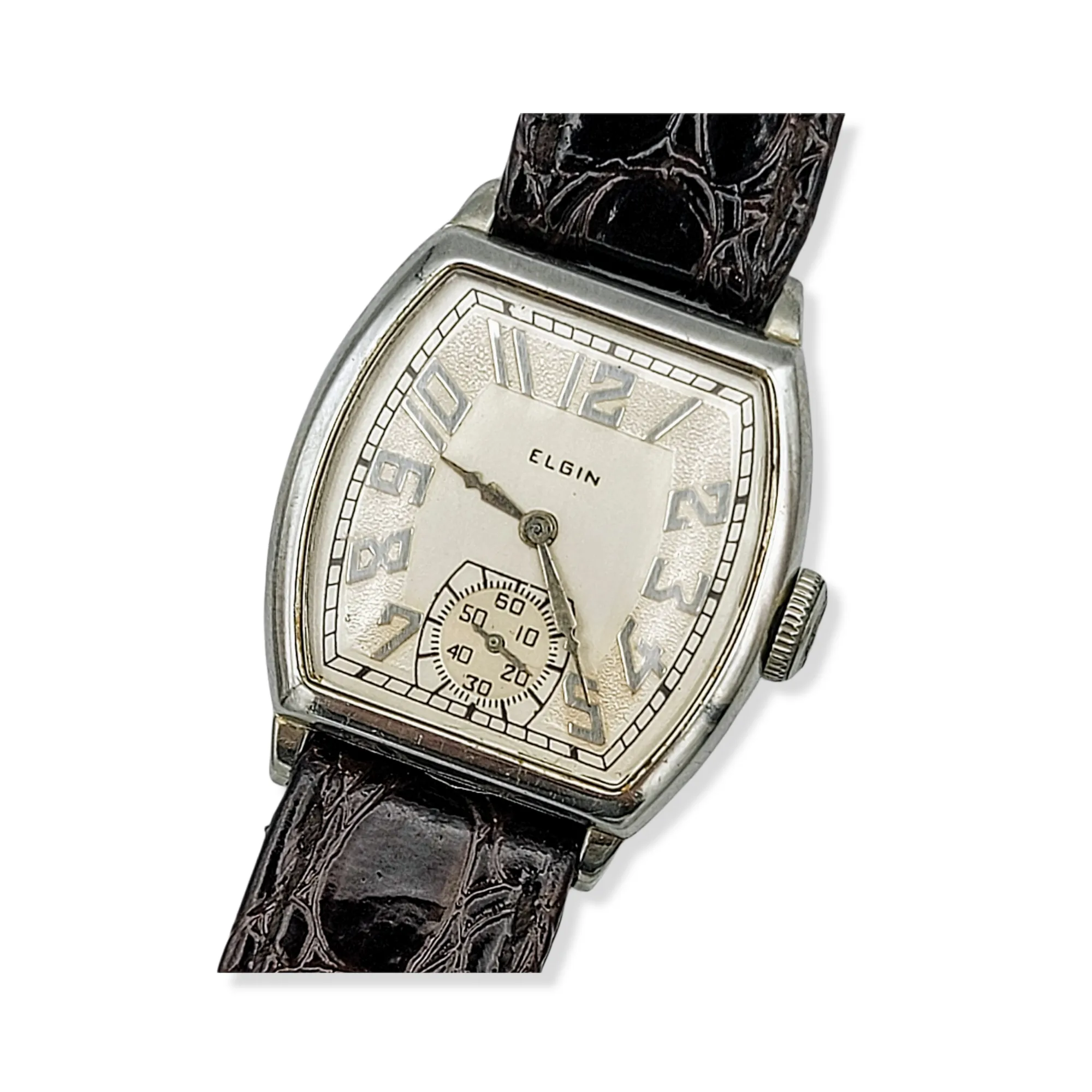 1930 ELGIN 14K White Gold Watch 15 Jewels Grade 428