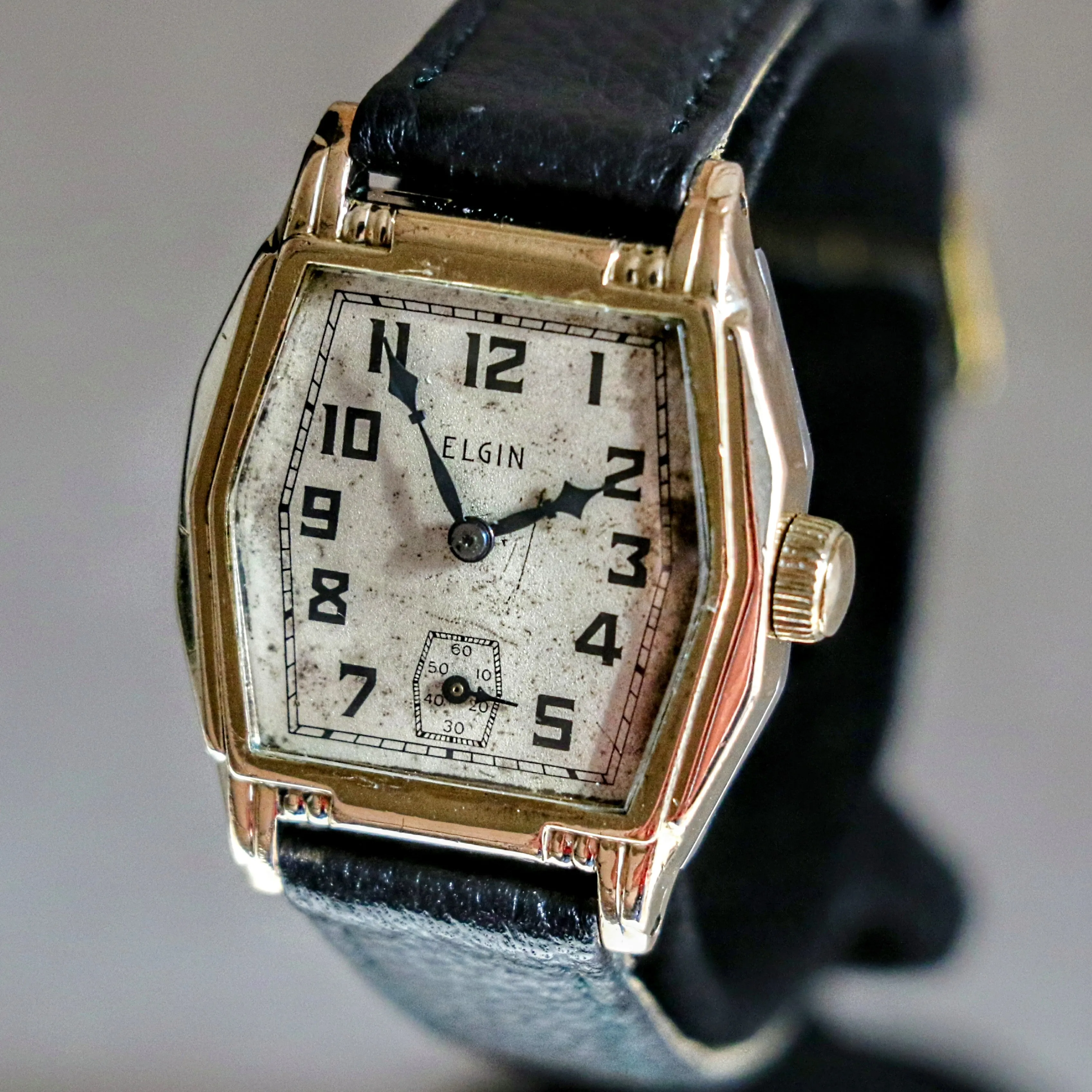 1932 ELGIN Art Deco Wristwatch Grade 487 17 Jewels Vintage U.S.A. Made Watch