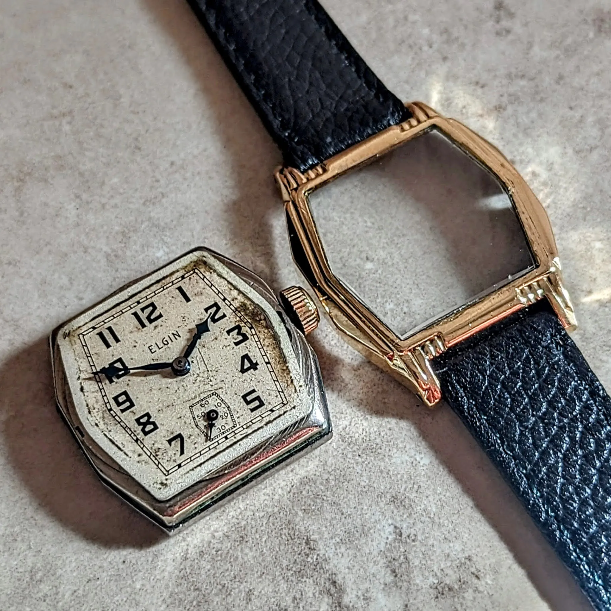 1932 ELGIN Art Deco Wristwatch Grade 487 17 Jewels Vintage U.S.A. Made Watch