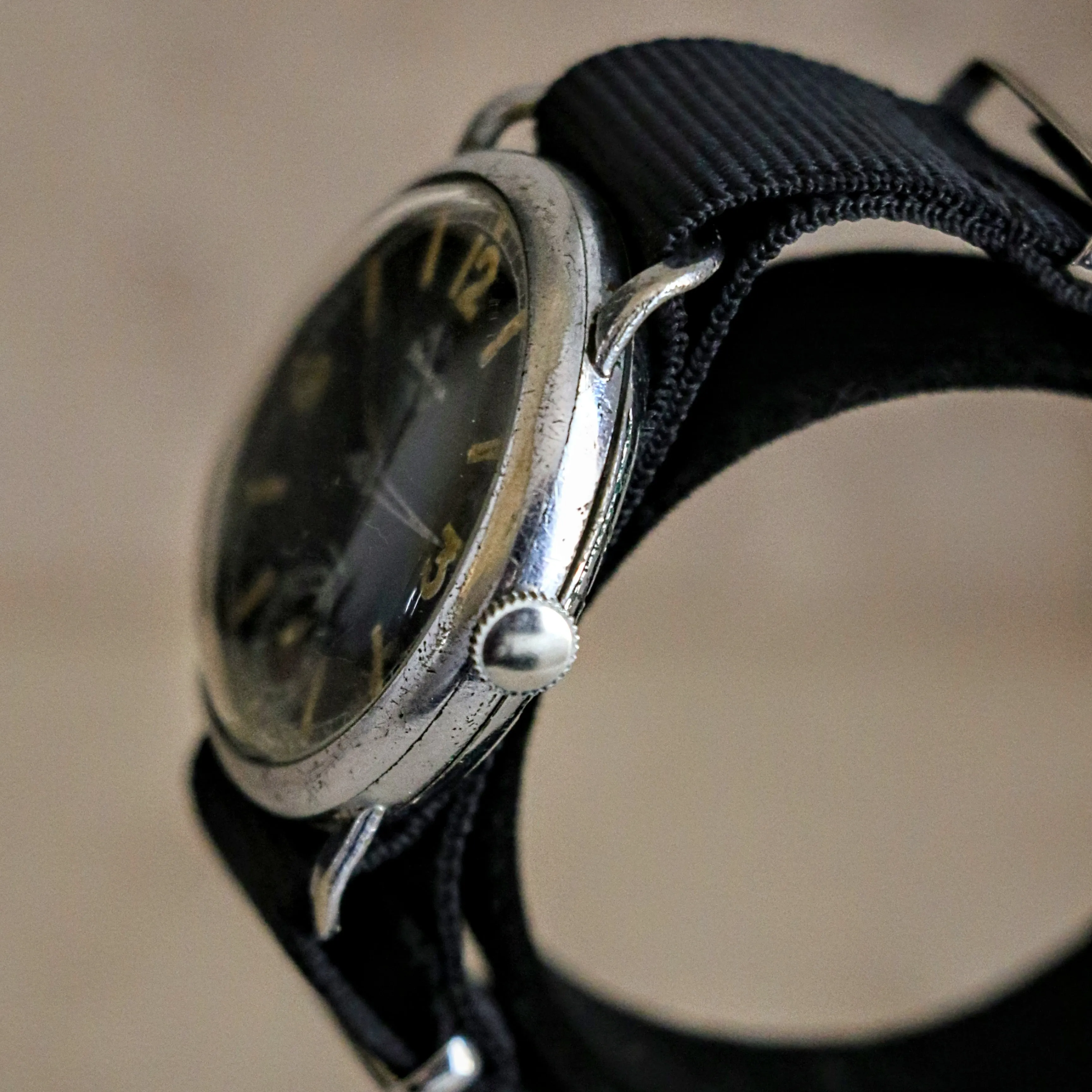 1939 HELVETIA Flieger Jumbo Watch WWII Pilot Vintage Wristwatch Cal. 51S 3 ADJTS