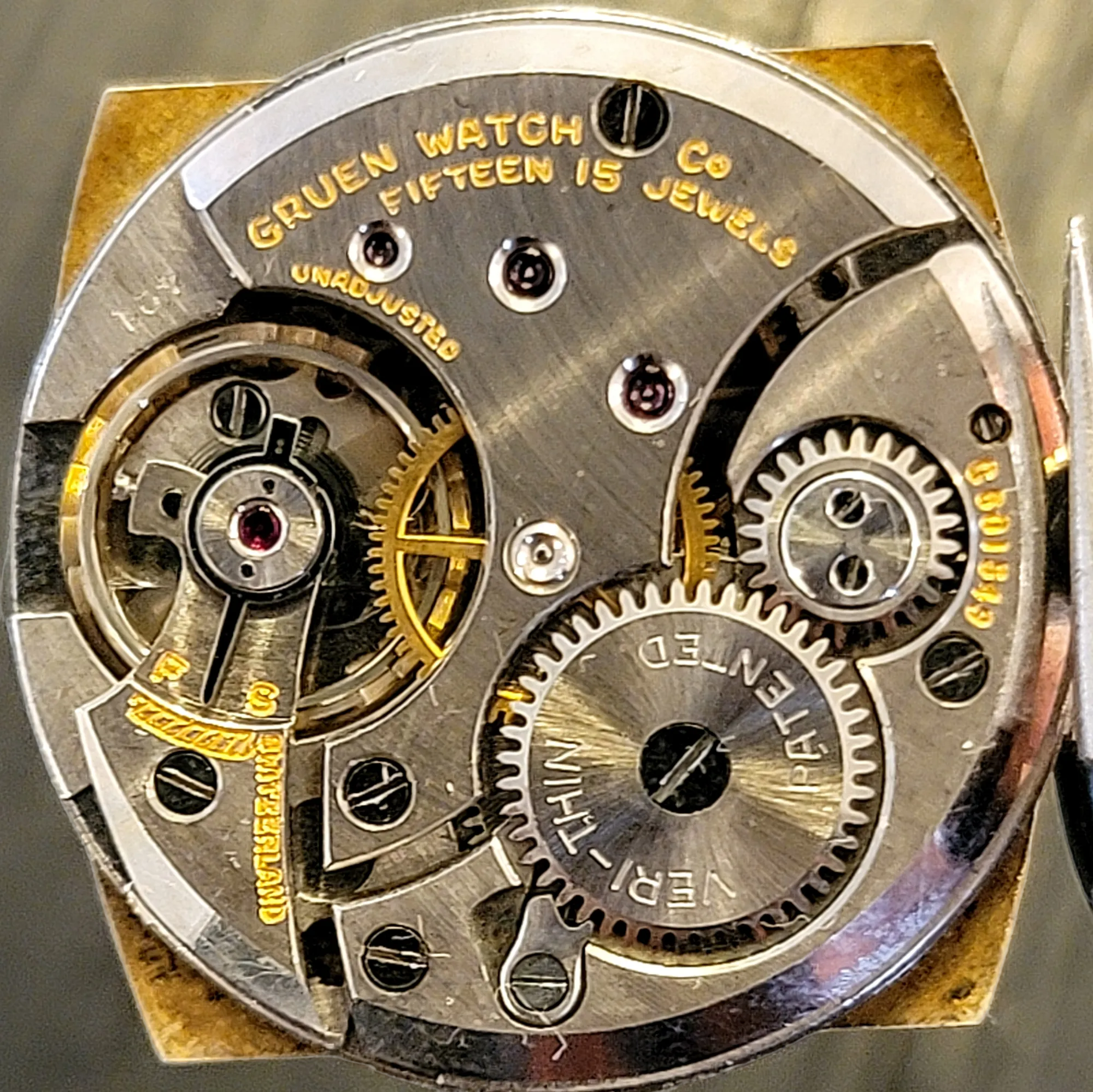 1950 GRUEN Veri-Thin Watch 15 Jewels Cal. 421 Swiss Made