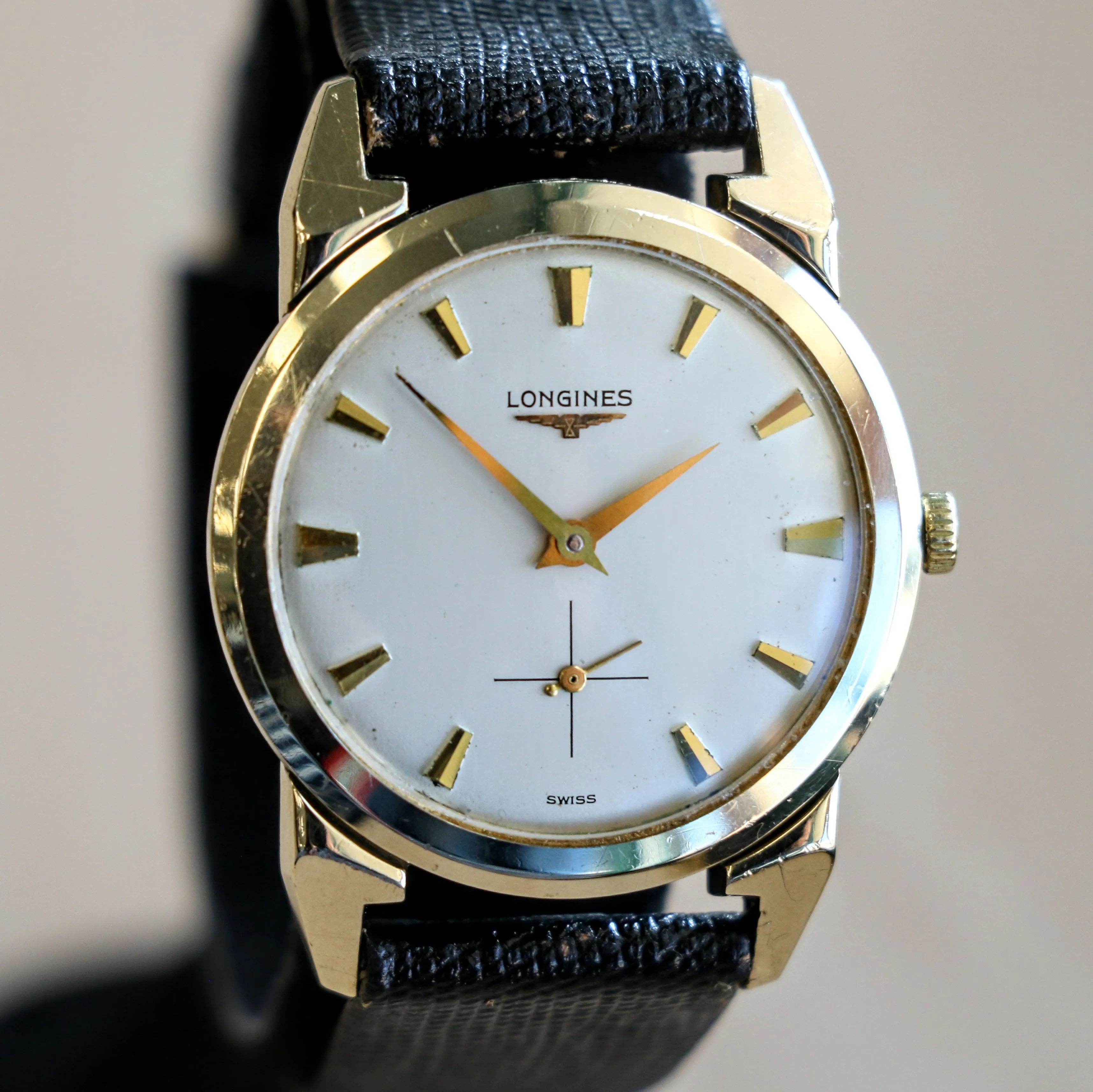 1955 LONGINES Watch 17 Jewels Cal. 23Z Fancy Lugs Vintage Swiss Made Wristwatch