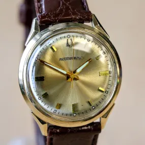 1966 BULOVA Accutron "412" Wristwatch 15 Jewels Cal. 214 Tunning Fork 10K G.F. Watch