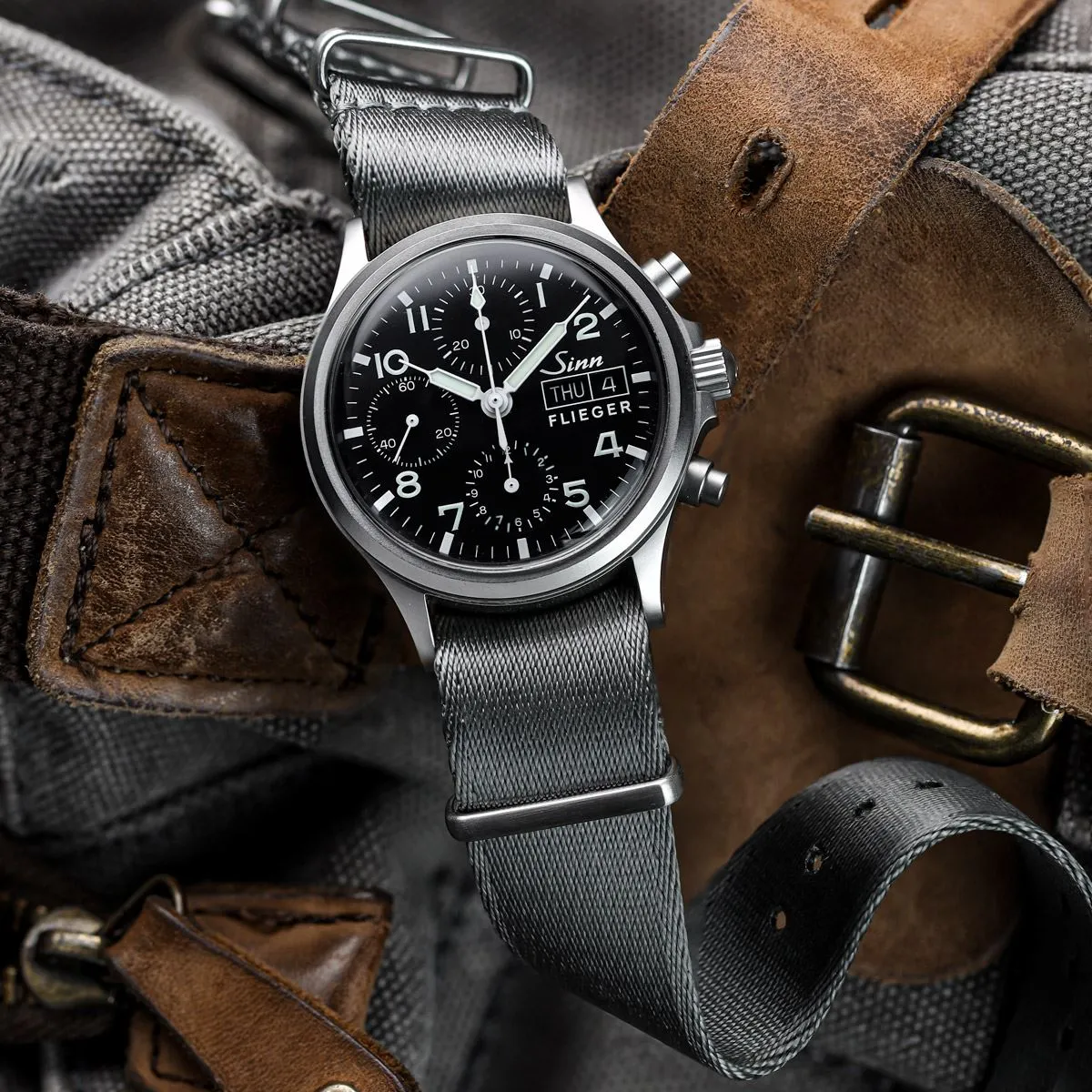 1973 British Military Watch Strap: ARMOURED - Admiralty Grey, Satin