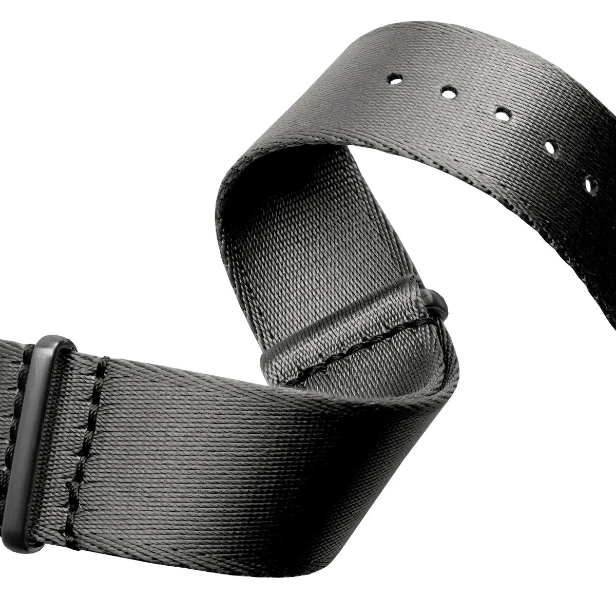 1973 British Military Watch Strap: ARMOURED - Admiralty Grey, Satin