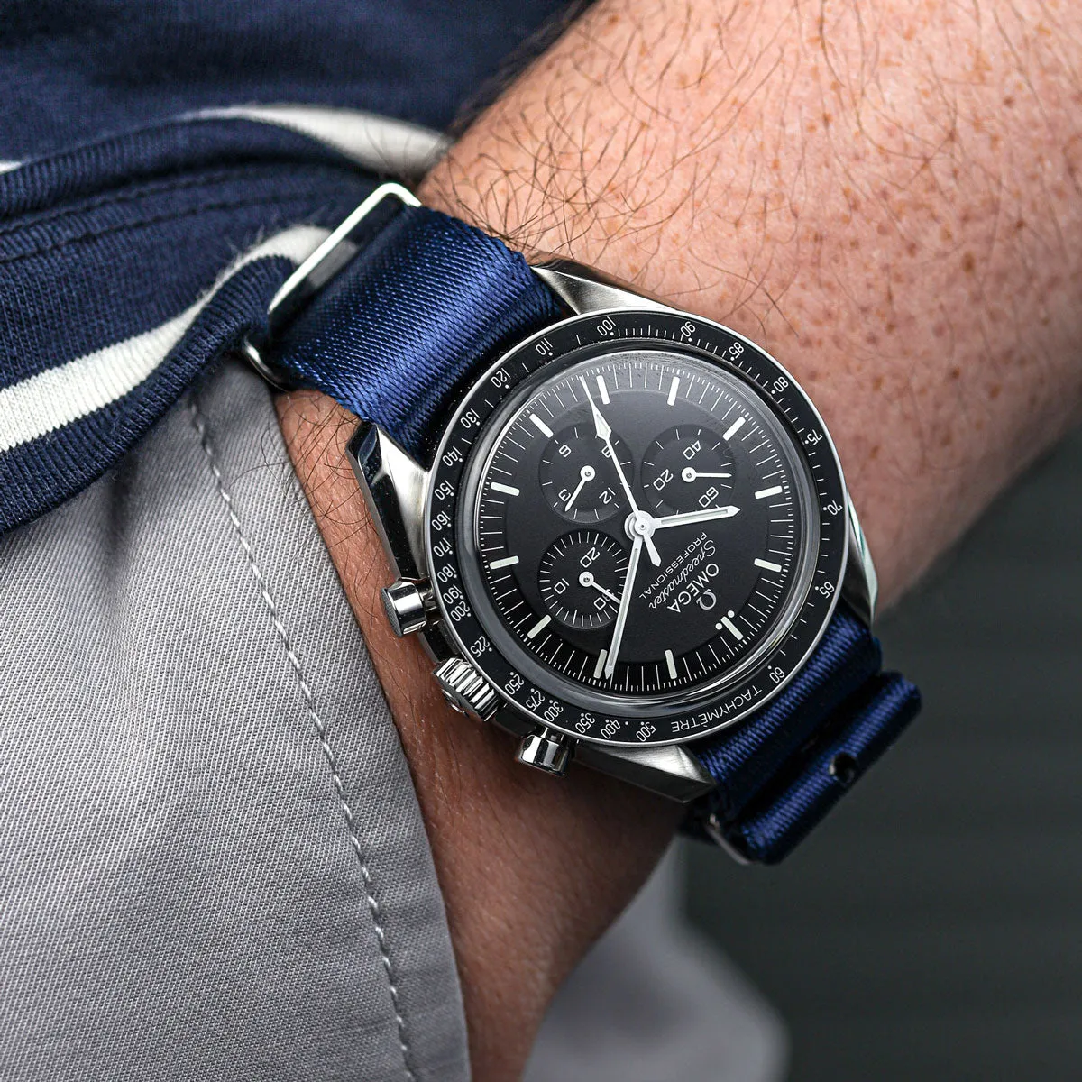 1973 British Military Watch Strap: ARMOURED - Admiralty Grey, Satin