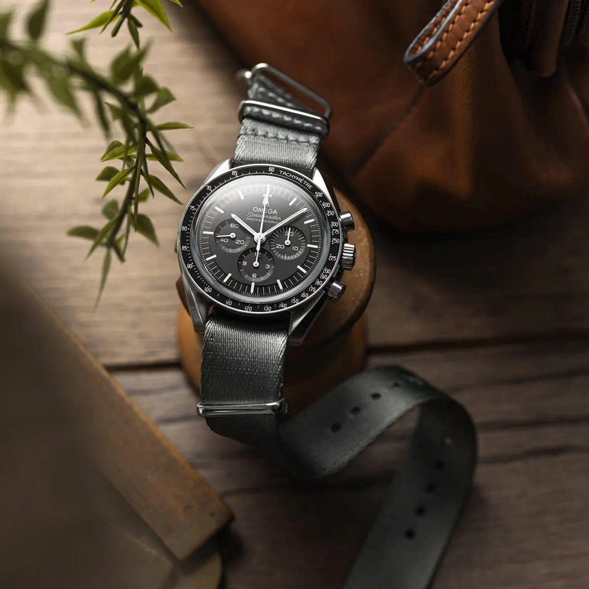 1973 British Military Watch Strap: ARMOURED - Admiralty Grey, Satin