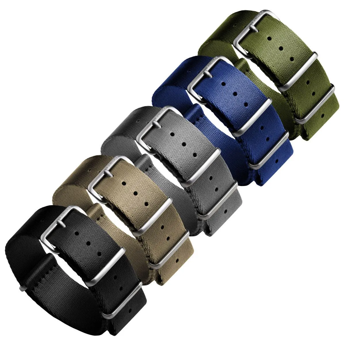 1973 British Military Watch Strap: ARMOURED - Admiralty Grey, Satin