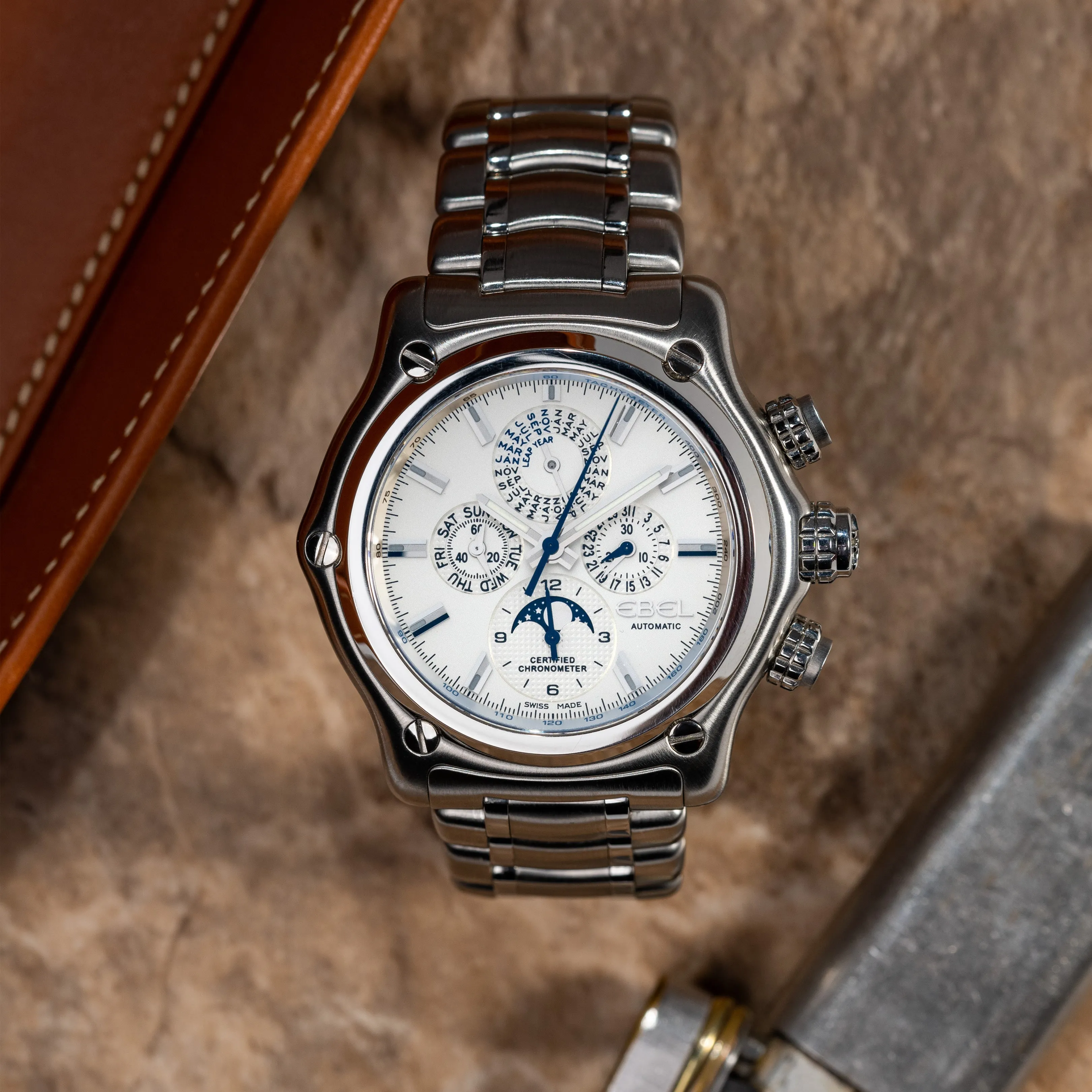 2006 Ebel 1911 Heritage Perpetual Calendar Chronograph Ref. 9288L70 (with Box & Papers)