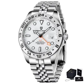 2024 PAGANI Design New Men'S Automatic Mechanical Watches GMT Watch 42Mm Sapphire Stainless Steel Waterproof Watch Reloj Hombre