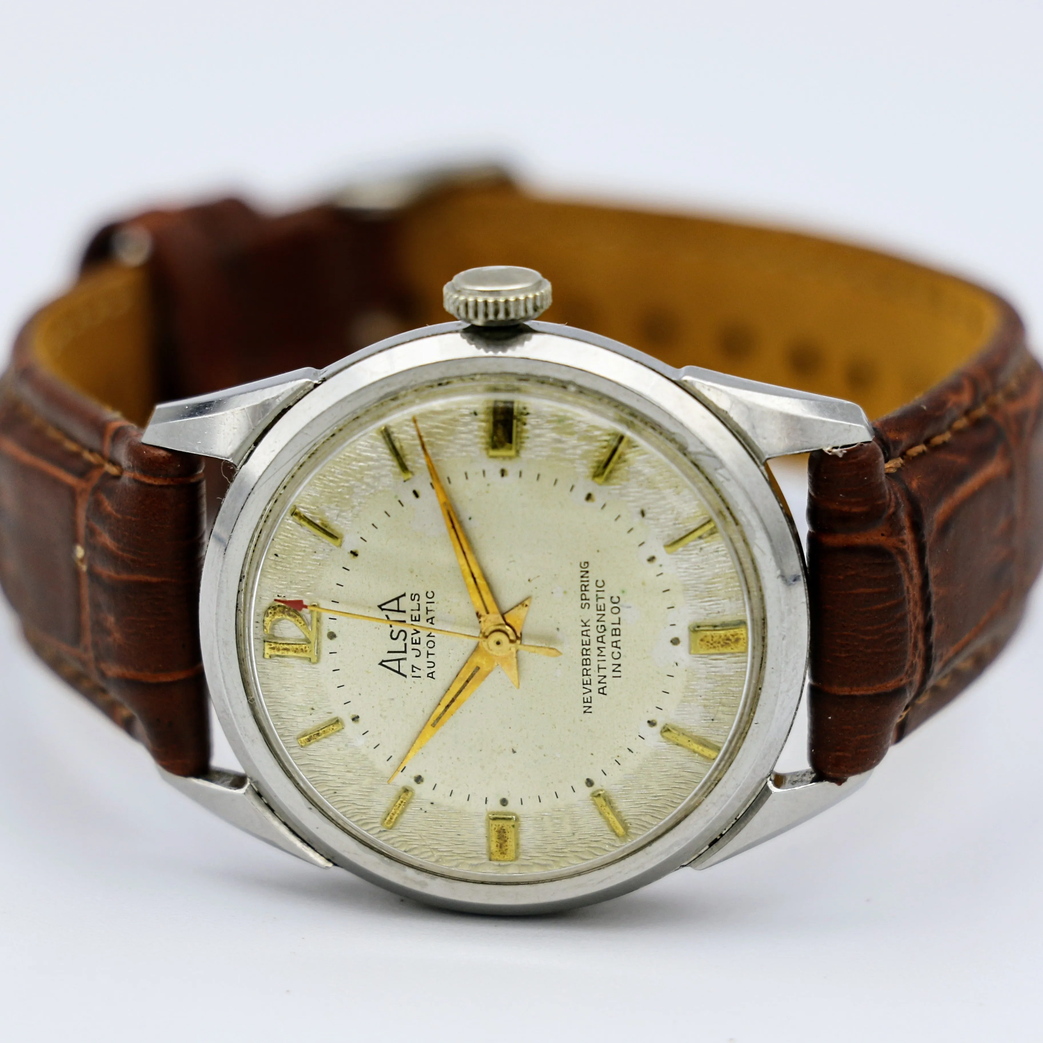 ALSTA Automatic Watch 17 Jewels Cal. HM 1560 Swiss Vintage Wristwatch
