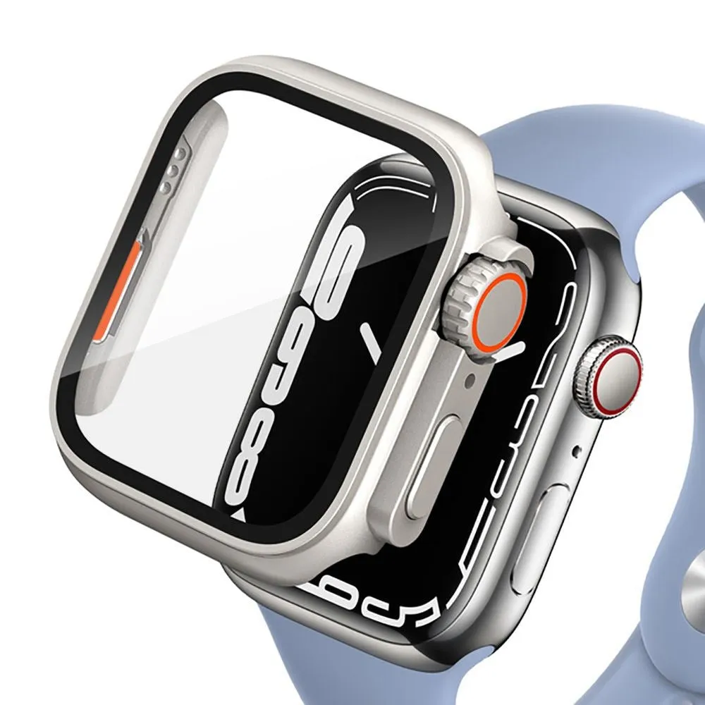 Apple Watch Tech-Protect DEFENSE360 Smartwatch Cover m. Skærmbeskyttelse - 45mm - Titanium / Orange