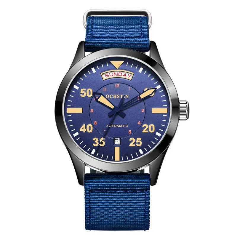Automatic Mechanical Waterproof Nylon Strap Watch