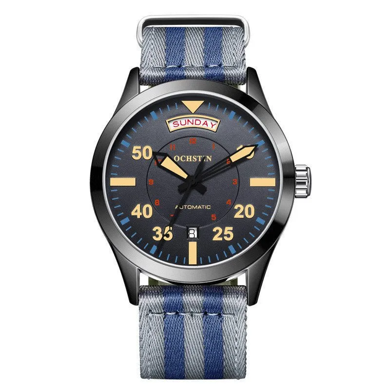 Automatic Mechanical Waterproof Nylon Strap Watch