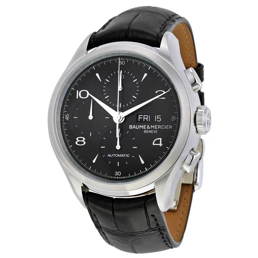Baume Et Mercier Clifton Automatic Chronograph Black Dial Men's Watch 10211 A10211