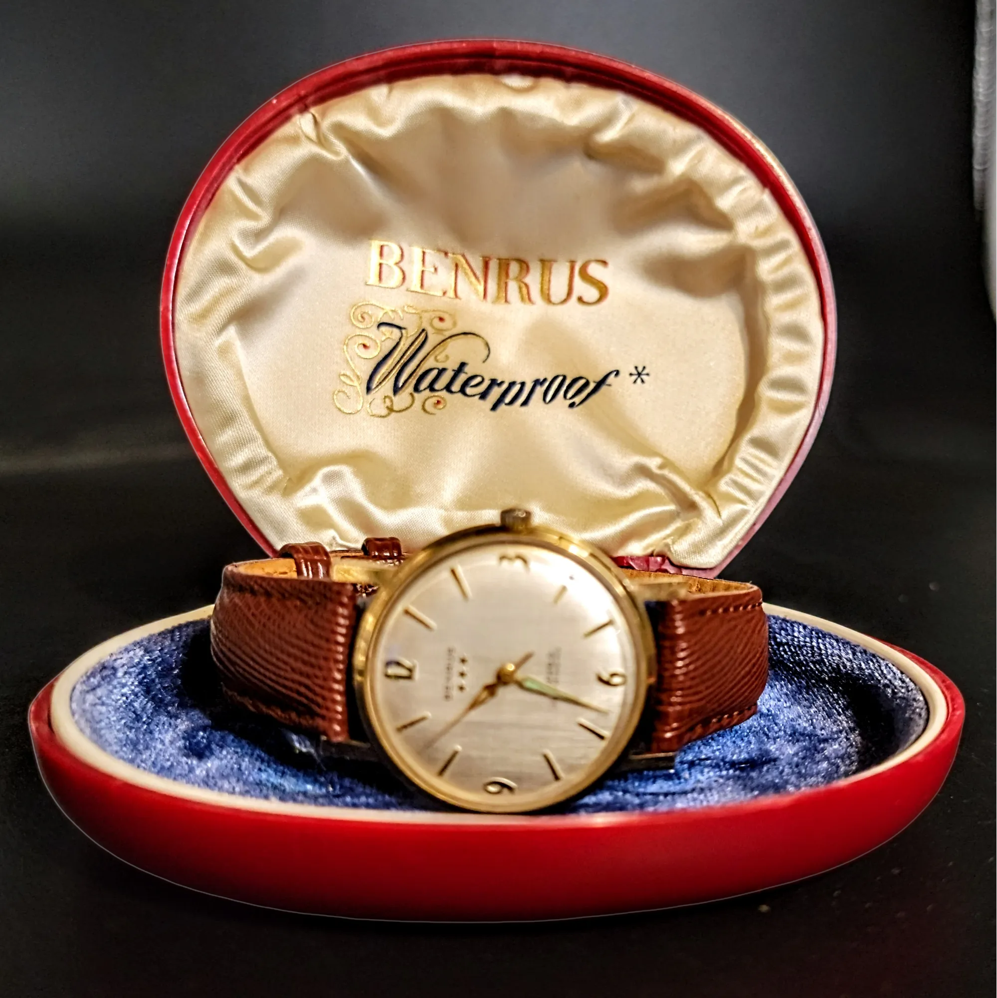 BENRUS Three Stars 39 Jewels Self-Winding Watch Cal. ETA 2451 - In BOX!