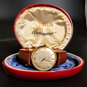 BENRUS Three Stars 39 Jewels Self-Winding Watch Cal. ETA 2451 - In BOX!