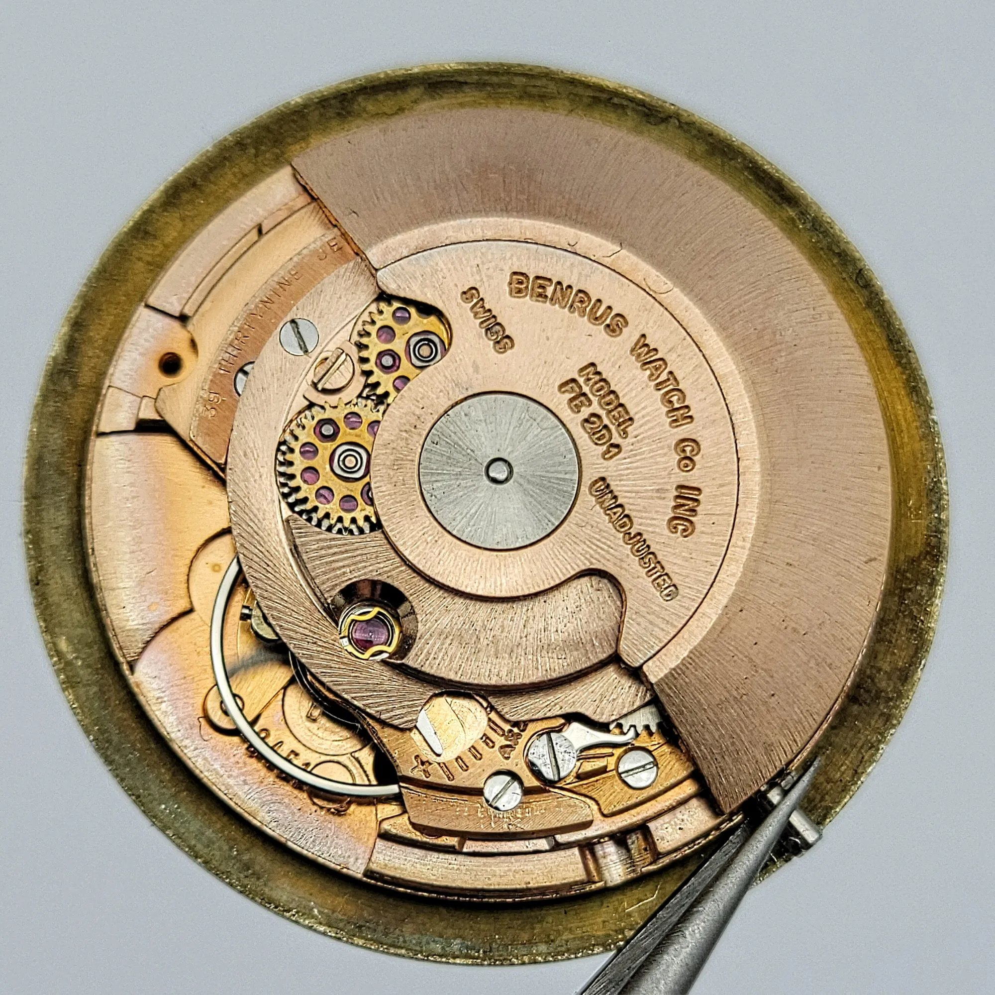 BENRUS Three Stars 39 Jewels Self-Winding Watch Cal. ETA 2451 - In BOX!