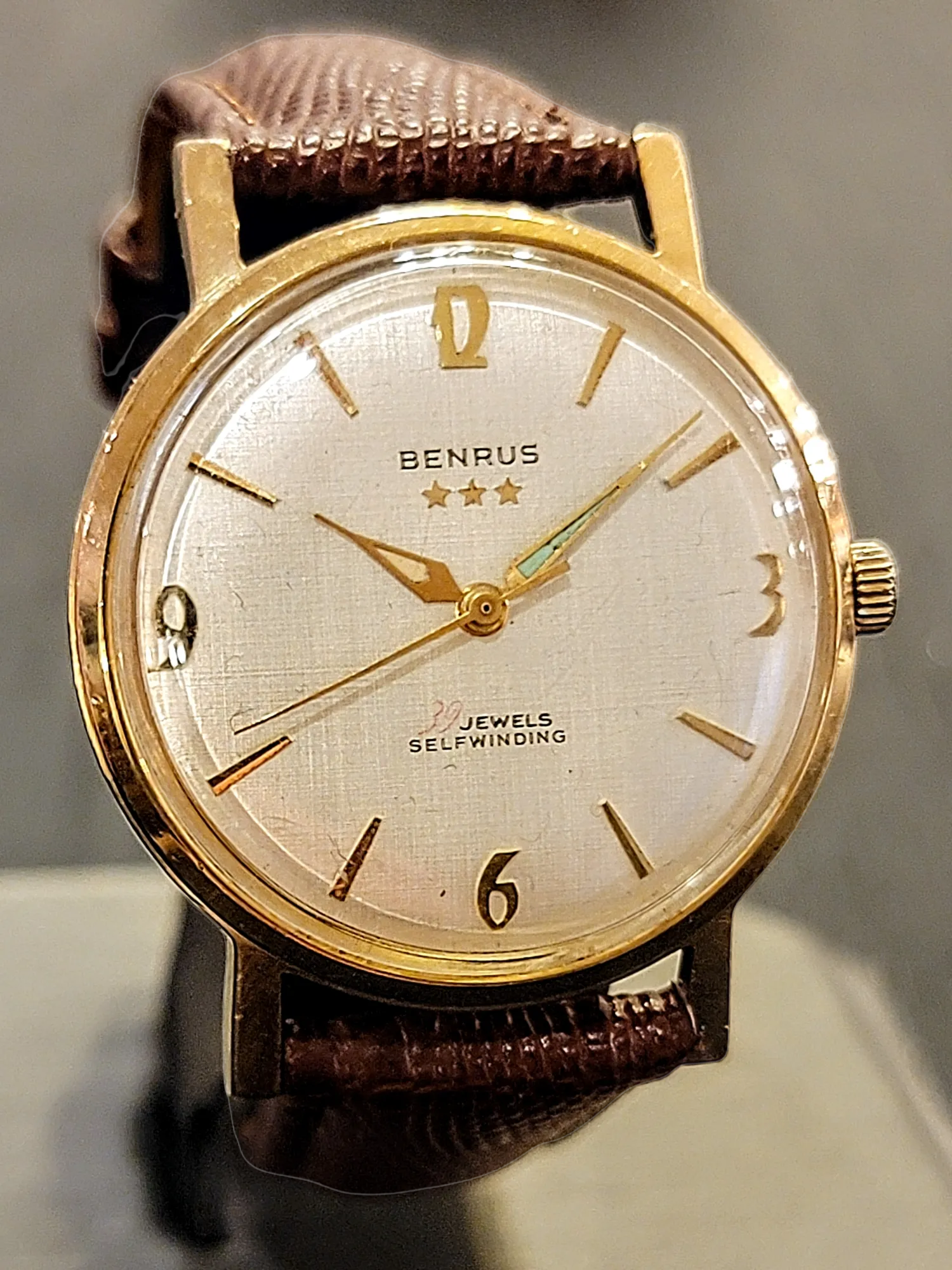 BENRUS Three Stars 39 Jewels Self-Winding Watch Cal. ETA 2451 - In BOX!