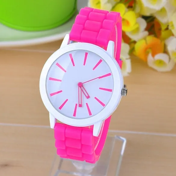 Best Gift Classic Quartz Ladies Jelly Silicone Wrist Watch