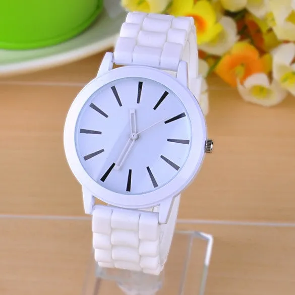Best Gift Classic Quartz Ladies Jelly Silicone Wrist Watch
