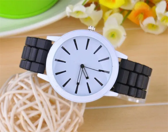 Best Gift Classic Quartz Ladies Jelly Silicone Wrist Watch