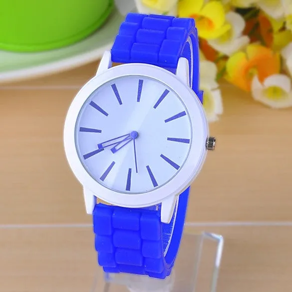 Best Gift Classic Quartz Ladies Jelly Silicone Wrist Watch