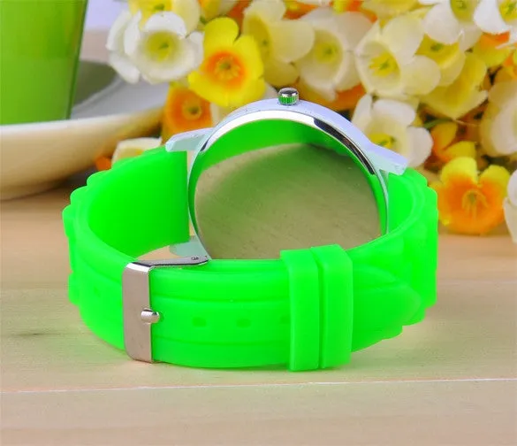 Best Gift Classic Quartz Ladies Jelly Silicone Wrist Watch
