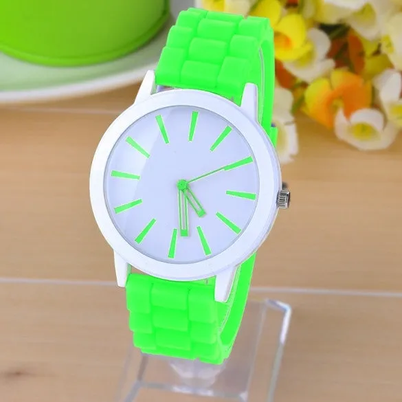 Best Gift Classic Quartz Ladies Jelly Silicone Wrist Watch