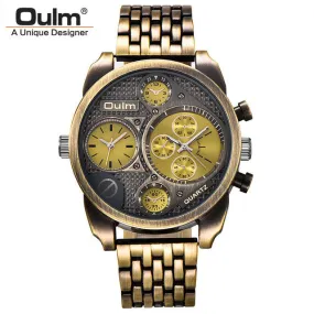 Black Gold Individuality Big Watch Man Luxury Brand Quartz Wrist Watches Men Full Steel Watch Military Clock Male montre homme