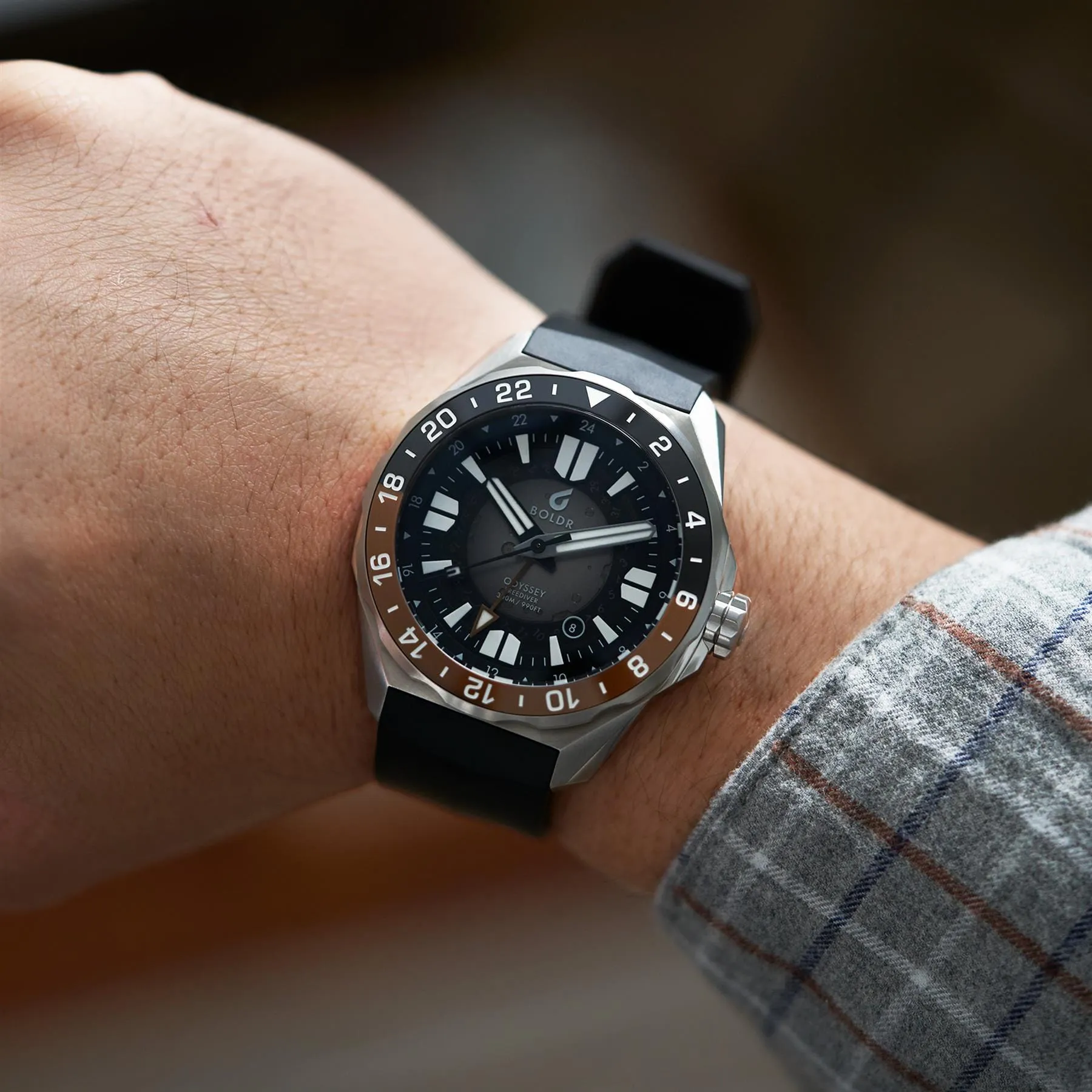Boldr Odyssey Freediver GMT Black / Brown LIKE NEW