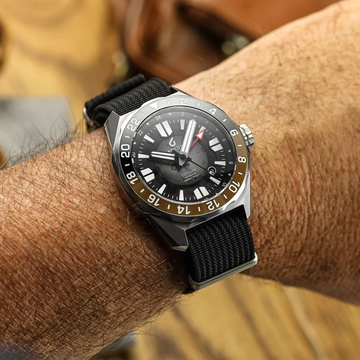 Boldr Odyssey Freediver GMT Black / Brown LIKE NEW
