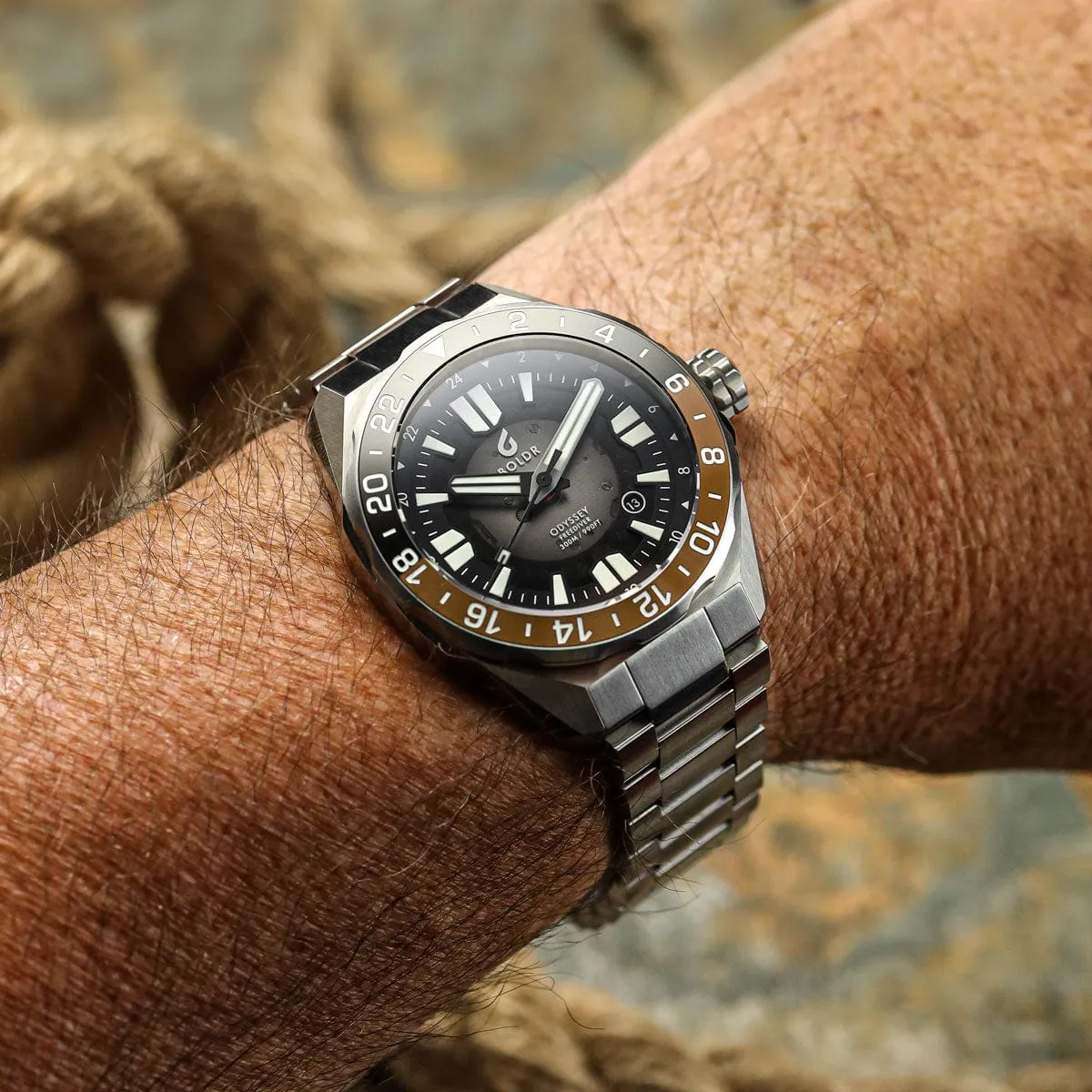 Boldr Odyssey Freediver GMT Black / Brown LIKE NEW