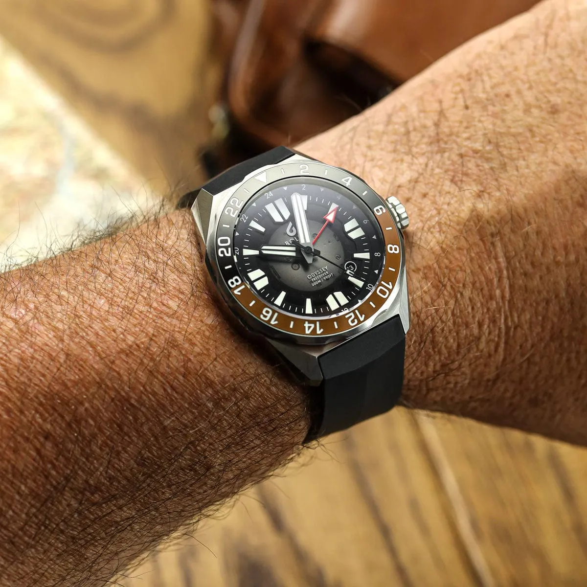 Boldr Odyssey Freediver GMT Black / Brown LIKE NEW