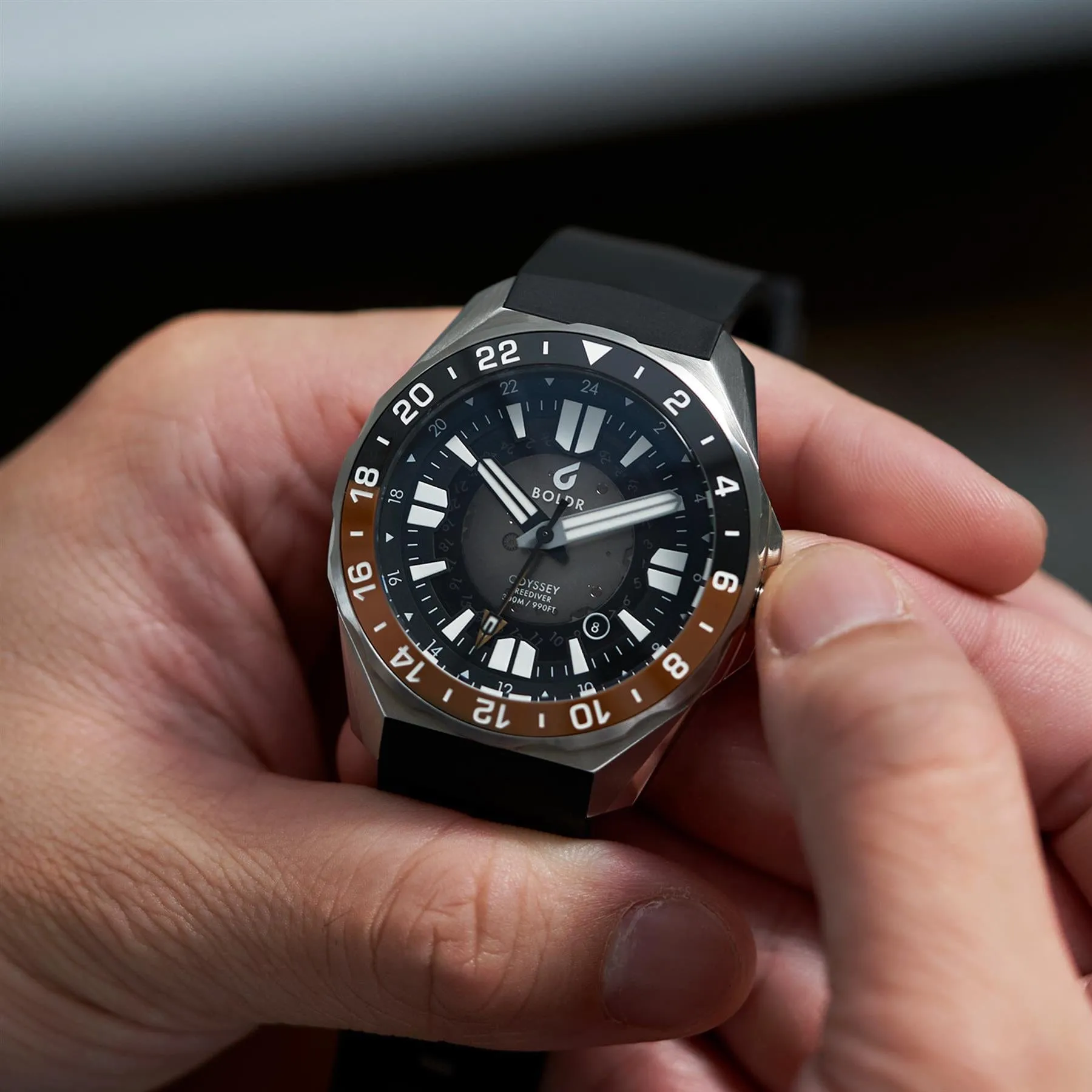 Boldr Odyssey Freediver GMT Black / Brown LIKE NEW