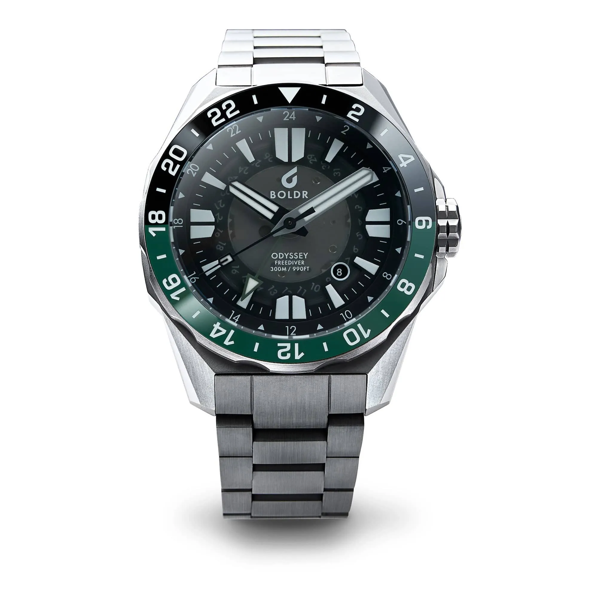 Boldr Odyssey Freediver GMT - Black / Green - LIKE NEW
