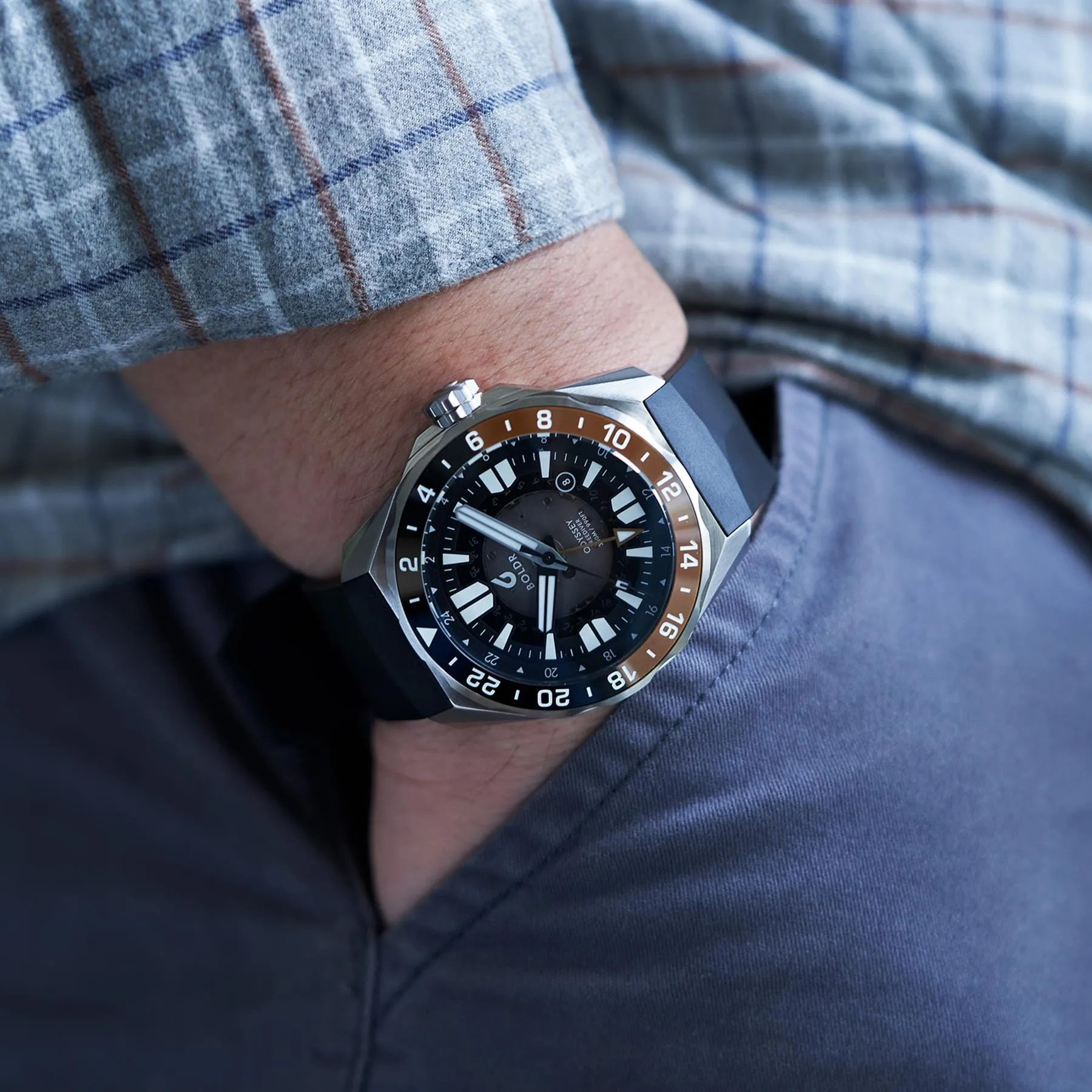 Boldr Odyssey Freediver GMT - Black / Green - LIKE NEW