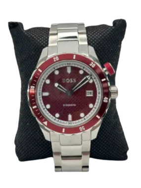 BOSS Bossmatic Hybrid Automatic Red Dial & Stainless Steel Watch