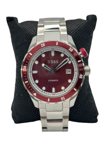 BOSS Bossmatic Hybrid Automatic Red Dial & Stainless Steel Watch