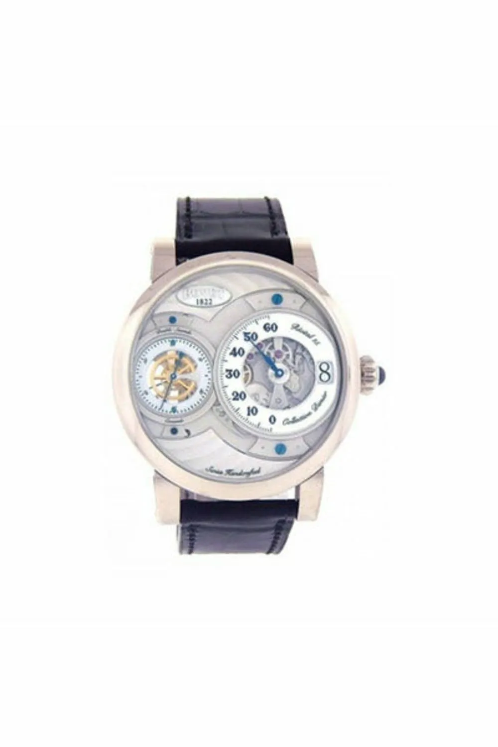 bovet dimier collection 18k white gold skeleton mechanical men's watch ref. dtr1542wg000w101