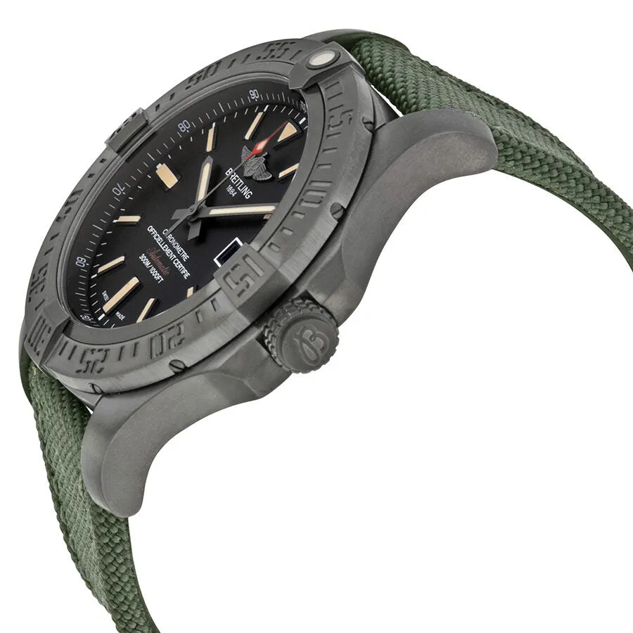 Breitling Avenger Blackbird Automatic Black Dial Green Canvas Strap Men's Watch V1731010-BD12GRFT V1731010-BD12-105W-M20BASA.1