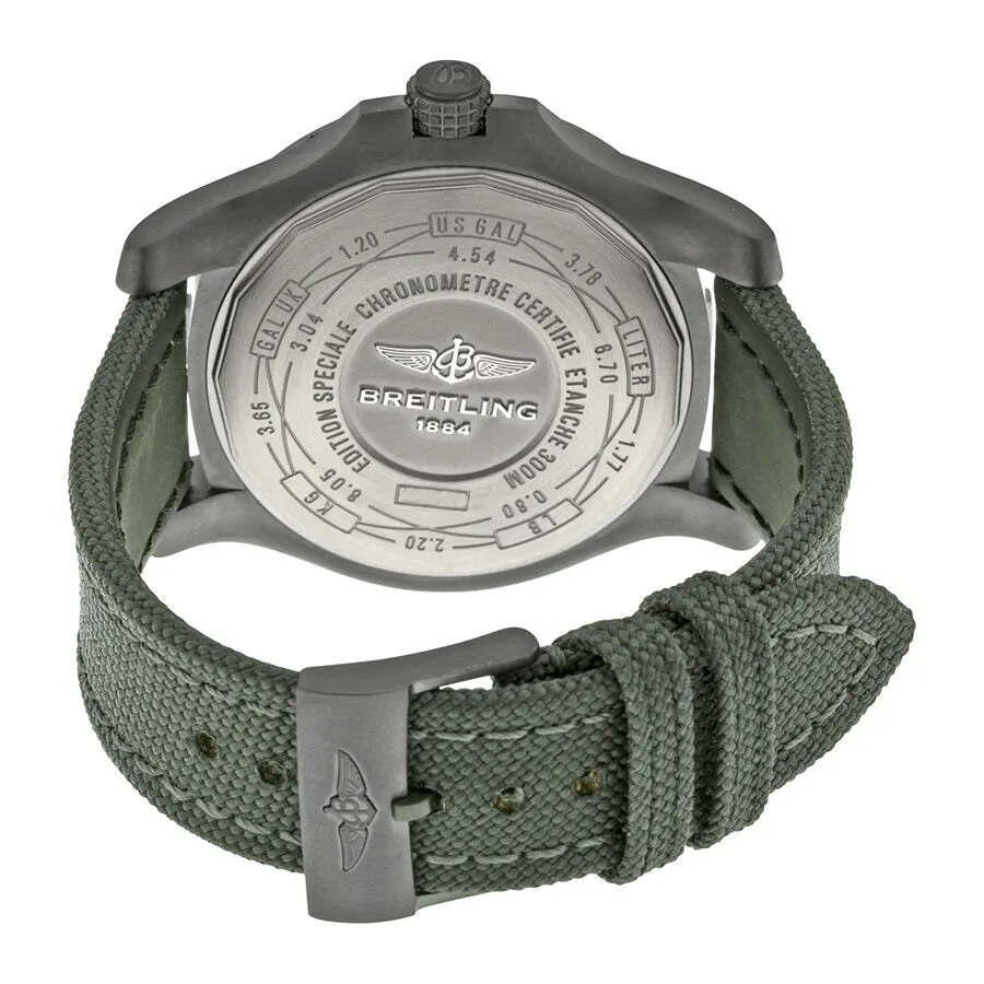 Breitling Avenger Blackbird Automatic Black Dial Green Canvas Strap Men's Watch V1731010-BD12GRFT V1731010-BD12-105W-M20BASA.1