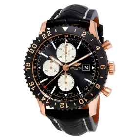 Breitling Chronoliner Black Dial Automatic Men's Chronograph Leather Watch R2431212/BE83-761P