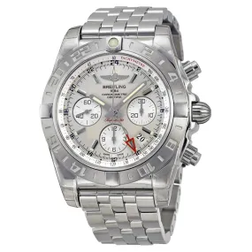 Breitling Chronomat 44 Chronograph Automatic Silver Dial Men's Watch AB042011-G745SS AB042011-G745-375A