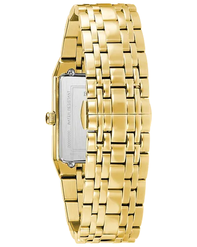 Bulova 97D120 Quadra Diamond Gold Stainless Steel Strap Unisex Watches