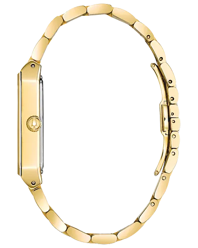 Bulova 97D120 Quadra Diamond Gold Stainless Steel Strap Unisex Watches