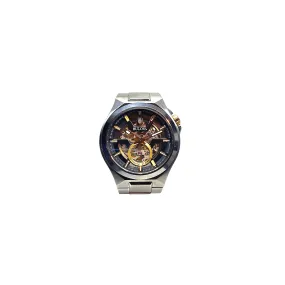 Bulova Maquina Black Skeleton Dial Automatic Men's Watch - 98A224